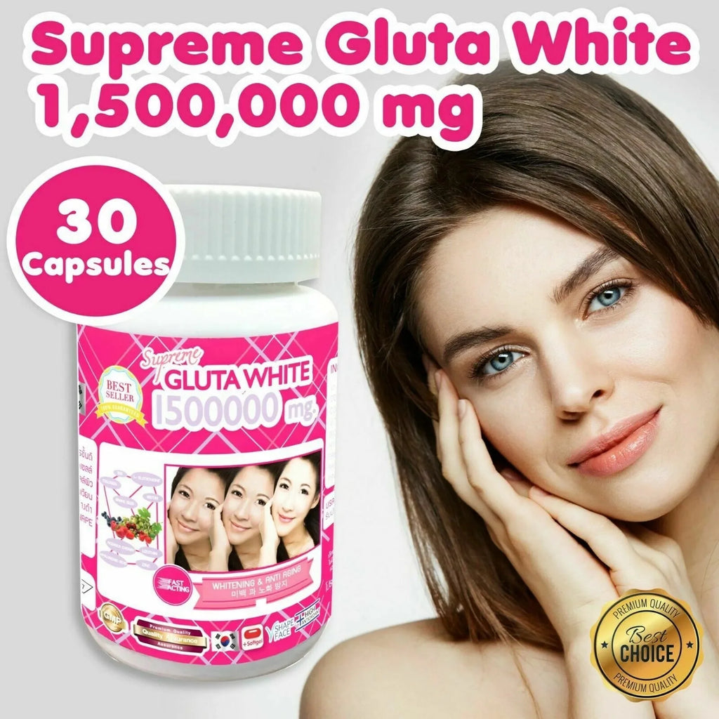 gluta white 1500000mg skin whitening supplement
